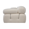 Modułowa sofa 4-osobowa w białej tkaninie bouclè Bubble 3SB Stan Magazynowy