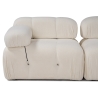 Modułowa sofa 4-osobowa w białej tkaninie bouclè Bubble 3SB Model