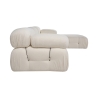 Modułowa sofa 4-osobowa z podnóżkiem w białym bouclé Bubble 3SPB Rabaty