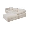 Modułowa sofa 4-osobowa z podnóżkiem w białym bouclé Bubble 3SPB Katalog