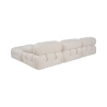 Modułowa sofa 4-osobowa z podnóżkiem w białym bouclé Bubble 3SPB Stan Magazynowy