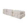 Modułowa sofa 4-osobowa z podnóżkiem w białym bouclé Bubble 3SPB Wybór