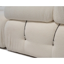 Modułowa sofa 4-osobowa z podnóżkiem w białym bouclé Bubble 3SPB Model