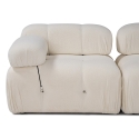 Modułowa sofa 4-osobowa z podnóżkiem w białym bouclé Bubble 3SPB Cechy