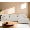 Modułowa sofa 4-osobowa z podnóżkiem w białym bouclé Bubble 3SPB Sprzedaż