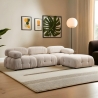 Modułowa sofa 4-osobowa z podnóżkiem z tkaniny Bubble 3SP Sprzedaż