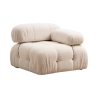 Modułowa sofa 4-osobowa z podnóżkiem z tkaniny Bubble 3SP Koszt