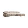 Modułowa sofa 4-osobowa z podnóżkiem z tkaniny Bubble 3SP Sprzedaż