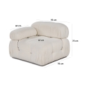 Moduł narożny lewy do sofy modułowej w tkaninie bouclé Bubble 1LB Model