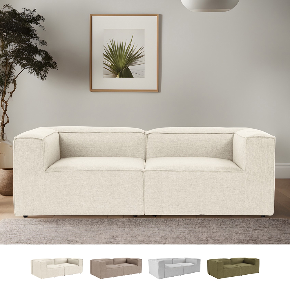 Modułowa sofa 2-osobowa z lnu Fora 2 – nowoczesny design Promocja Modułowa sofa 2-osobowa z lnu Fora 2 – nowoczesny design Promocja