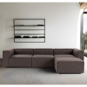 Modułowa sofa 4-osobowa z podnóżkiem z lnu Fora Stan Magazynowy