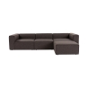 Modułowa sofa 4-osobowa z podnóżkiem z lnu Fora Oferta