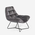 Fotel do salonu stylowy welurowy nowoczesny Karu Oferta