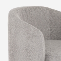 Fotel z tkaniny bouclé do nowoczesnego salonu z obracanym Orav. Oferta