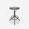 Taboret w stylu industrialnym vintage  metalowy czarny Crewi Oferta