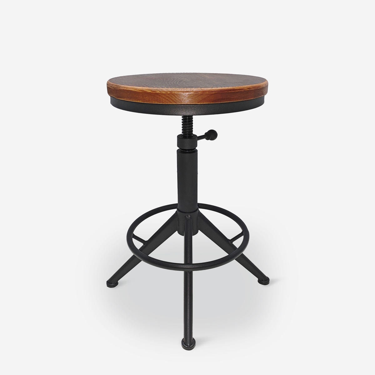 Taboret w stylu industrialnym vintage metalowy czarny Crewi Promocja Taboret w stylu industrialnym vintage metalowy czarny Crewi Promocja