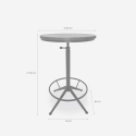 Stolik wysoki vintage industrialny okrągły regulowany do baru kuchni Girus Oferta