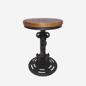 Regulowany industrialny stołek barowy vintage z korbką Zunor Oferta
