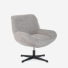 Fotel obrotowy elegancki z tkaniny bouclé do salonu biura Lehm Sprzedaż