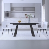 Nowoczesny rozkładany stół do jadalni 160-200x90cm imitacja marmuru Caracas Sprzedaż
