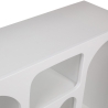 Biała konsola wejściowa o nowoczesnym designie z zakrzywionymi półkami 120x37cm Liva Model