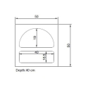 Szafka nocna do sypialni biały design 50x40cm 2 przegrody Lorin S Stan Magazynowy