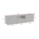 Szafka RTV z trzema uchylnymi drzwiczkami 160x29cm Vanguard 
