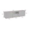 Szafka RTV z trzema uchylnymi drzwiczkami 160x29cm Vanguard 