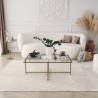 Stolik kawowy prostokątny ze szkła i metalu 94x64x35 cm Sun Oferta