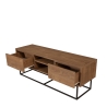 Nowoczesna szafka RTV industrialna 140x40x50cm z drewna i metalu Rodez Sprzedaż