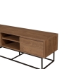 Nowoczesna szafka RTV industrialna 140x40x50cm z drewna i metalu Rodez Oferta