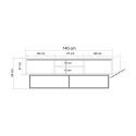 Nowoczesna szafka RTV industrialna 140x40x50cm z drewna i metalu Rodez Rabaty