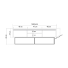 Nowoczesna szafka RTV industrialna 140x40x50cm z drewna i metalu Rodez Rabaty