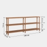 Konsola regał do salonu i przedpokoju 150x35x75cm z naturalnego drewna Raca Rabaty