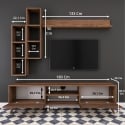 Zestaw meblowy TV z półką i otwartymi wnękami 180x35cm Mary Środki