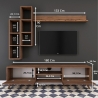 Zestaw meblowy TV z półką i otwartymi wnękami 180x35cm Mary Środki