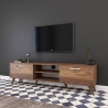 Szafka pod telewizor z 2 uchylnymi drzwiczkami i 2 półkami, drewno orzech włoski Walnut Oferta