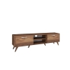 Szafka pod telewizor z 2 uchylnymi drzwiczkami i 2 półkami, drewno orzech włoski Walnut Model