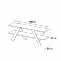 Szafka RTV designerska 120 cm biała i drewniana z 2 półkami Basic Rabaty