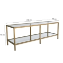 Nowoczesna szafka RTV ze szkła i metalu 130cm Goldy Model