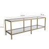 Nowoczesna szafka RTV ze szkła i metalu 130cm Goldy Model