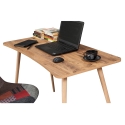 Nowoczesne biurko biurowe z drewna 120x60 cm naturalne Fabio Oferta