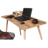 Nowoczesne biurko biurowe z drewna 120x60 cm naturalne Fabio Oferta