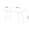 Nowoczesne biurko biurowe z drewna 120x60 cm naturalne Fabio Stan Magazynowy