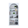 Biała półka ścienna 180x31x80 cm Curvy z łukowym designem i 5 półkami Stan Magazynowy