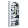 Biała półka ścienna 180x31x80 cm Curvy z łukowym designem i 5 półkami Model