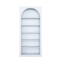 Biała półka ścienna 180x31x80 cm Curvy z łukowym designem i 5 półkami Cechy