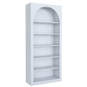 Biała półka ścienna 180x31x80 cm Curvy z łukowym designem i 5 półkami Cena
