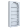 Biała półka ścienna 180x31x80 cm Curvy z łukowym designem i 5 półkami Cena