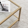 Nowoczesny stolik kawowy 90x60cm z metalu i szkła Astro Katalog